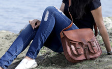Load image into Gallery viewer, Leather Tote Bag- School College Students
