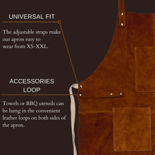 Load image into Gallery viewer, Leather Aprons for BBQ - Leather apron for men blacksmith apron
