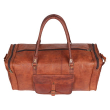 Load image into Gallery viewer, Vintage Leather Travel Duffle Bag
