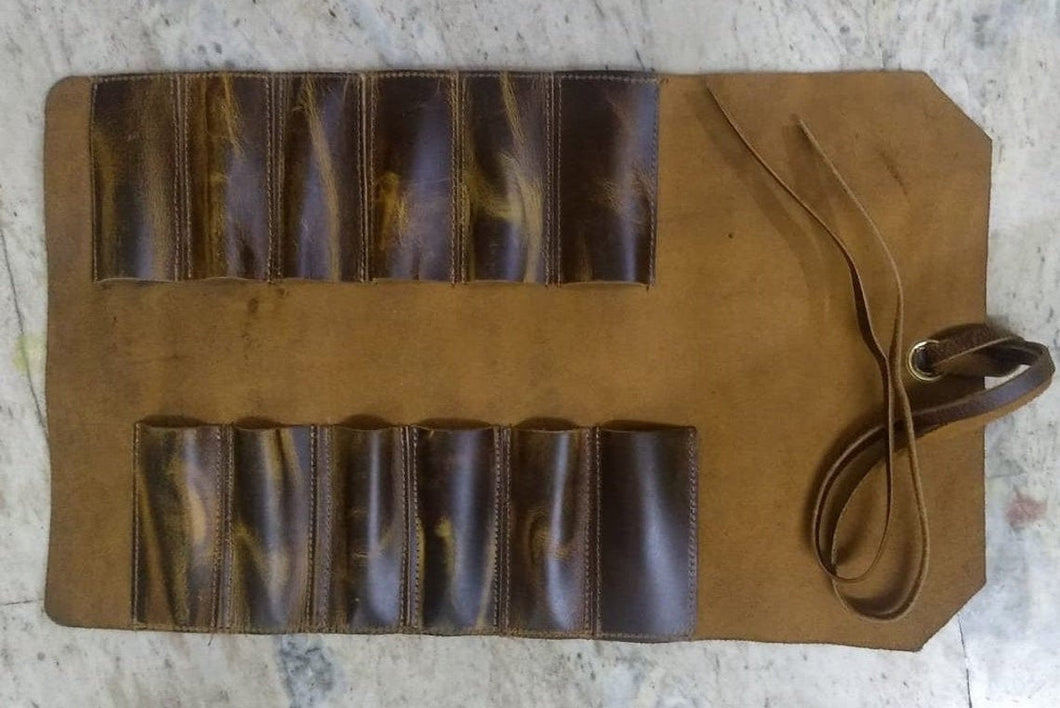 Leather Tool Roll Up (12 Slots)